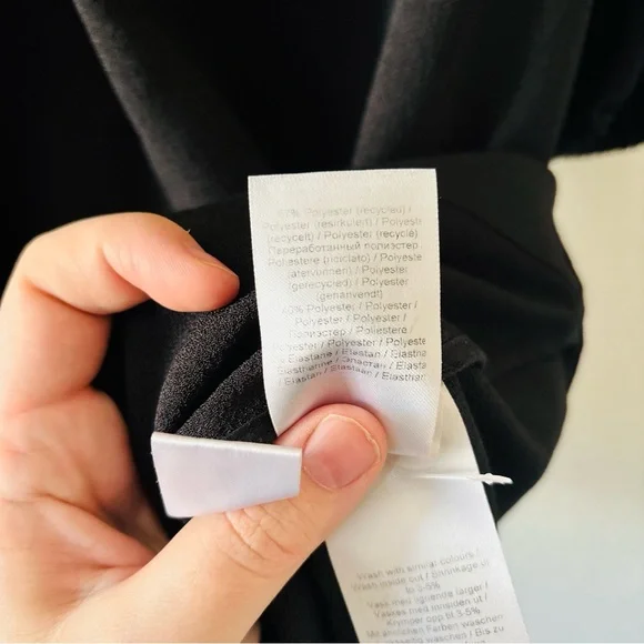 GANNI Black Puff Sleeve Mini Dress Size 42 EU Balloon Sleeve Shift Dress - Picture 5 of 7